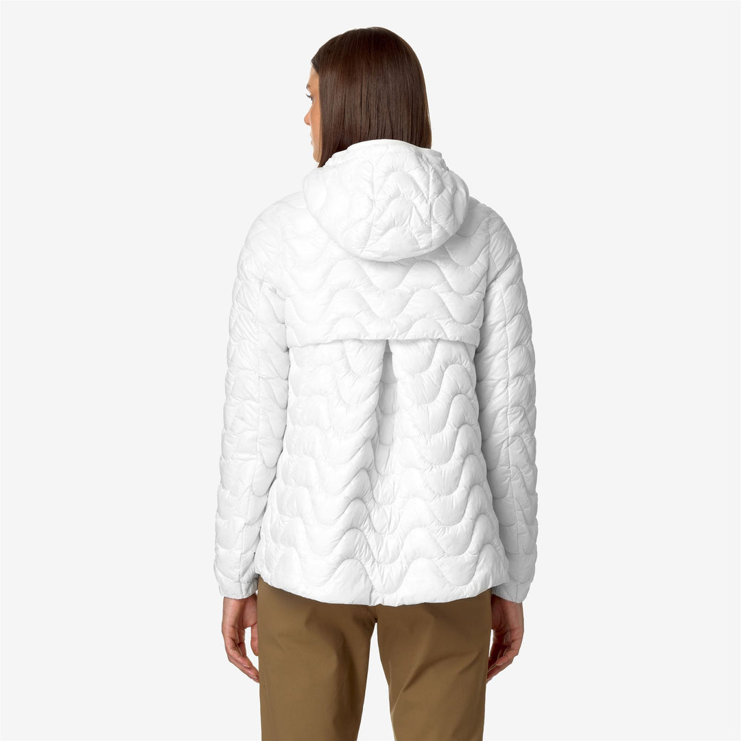 Jackets Woman MADLAINE QUILTED WARM Mid WHITE GARDENIA Dressed Front Double		