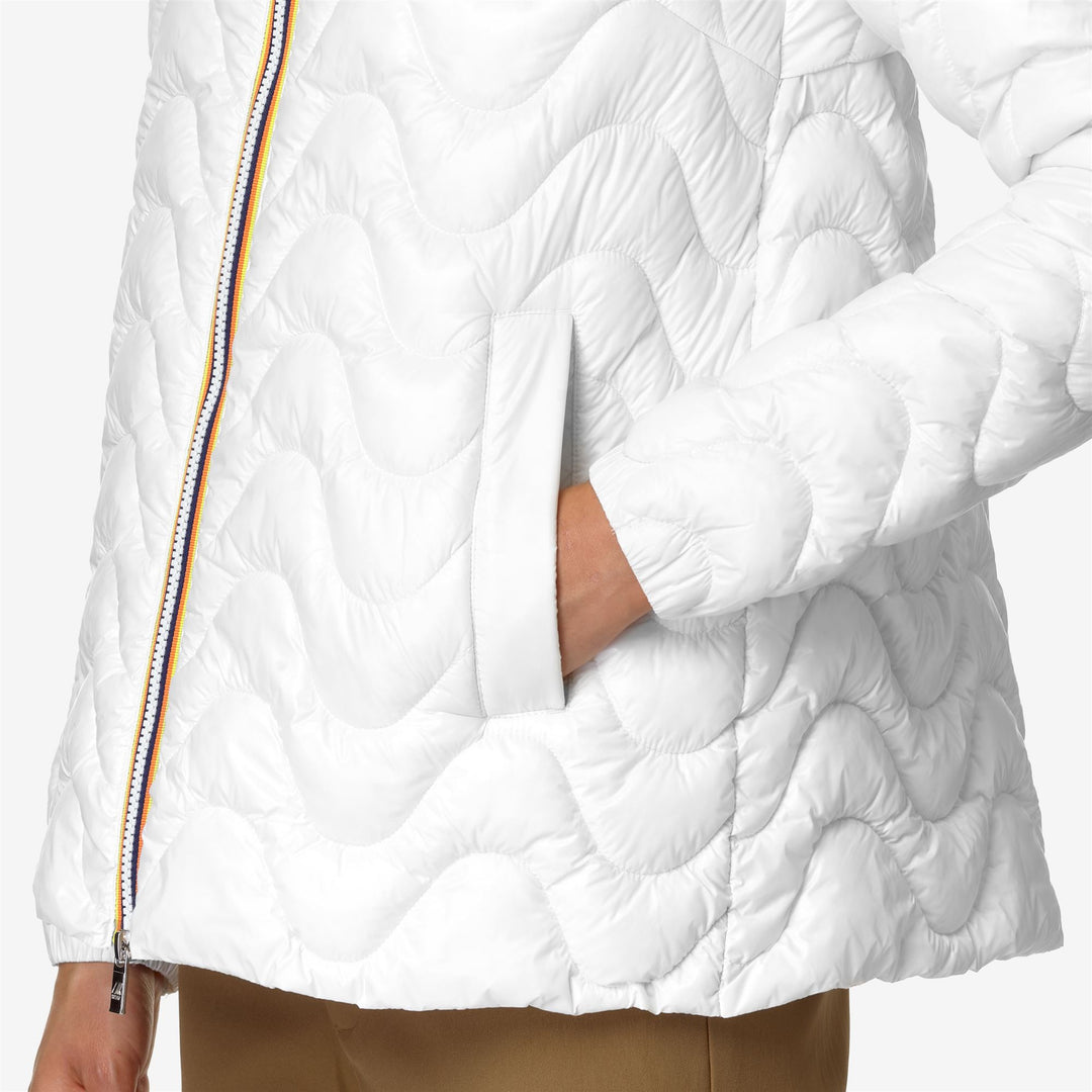 Jackets Woman MADLAINE QUILTED WARM Mid WHITE GARDENIA Detail Double				