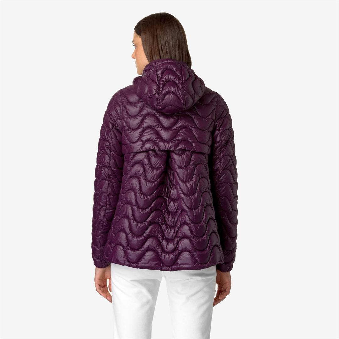 Jackets Woman MADLAINE QUILTED WARM Mid VIOLET DK PURPLE Dressed Front Double		