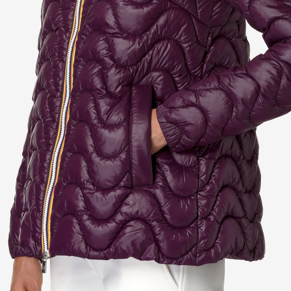 Jackets Woman MADLAINE QUILTED WARM Mid VIOLET DK PURPLE Detail Double				