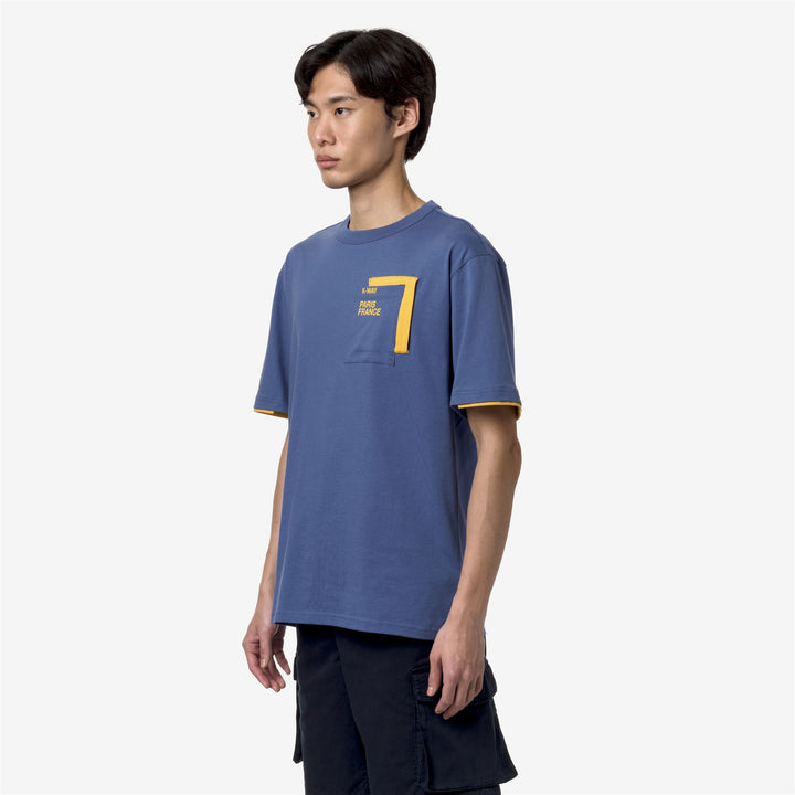 T-ShirtsTop Man FANTOME CONTRAST POCKETS T-Shirt BLUE FIORD - YELLOW MIMOSA Detail (jpg Rgb)			