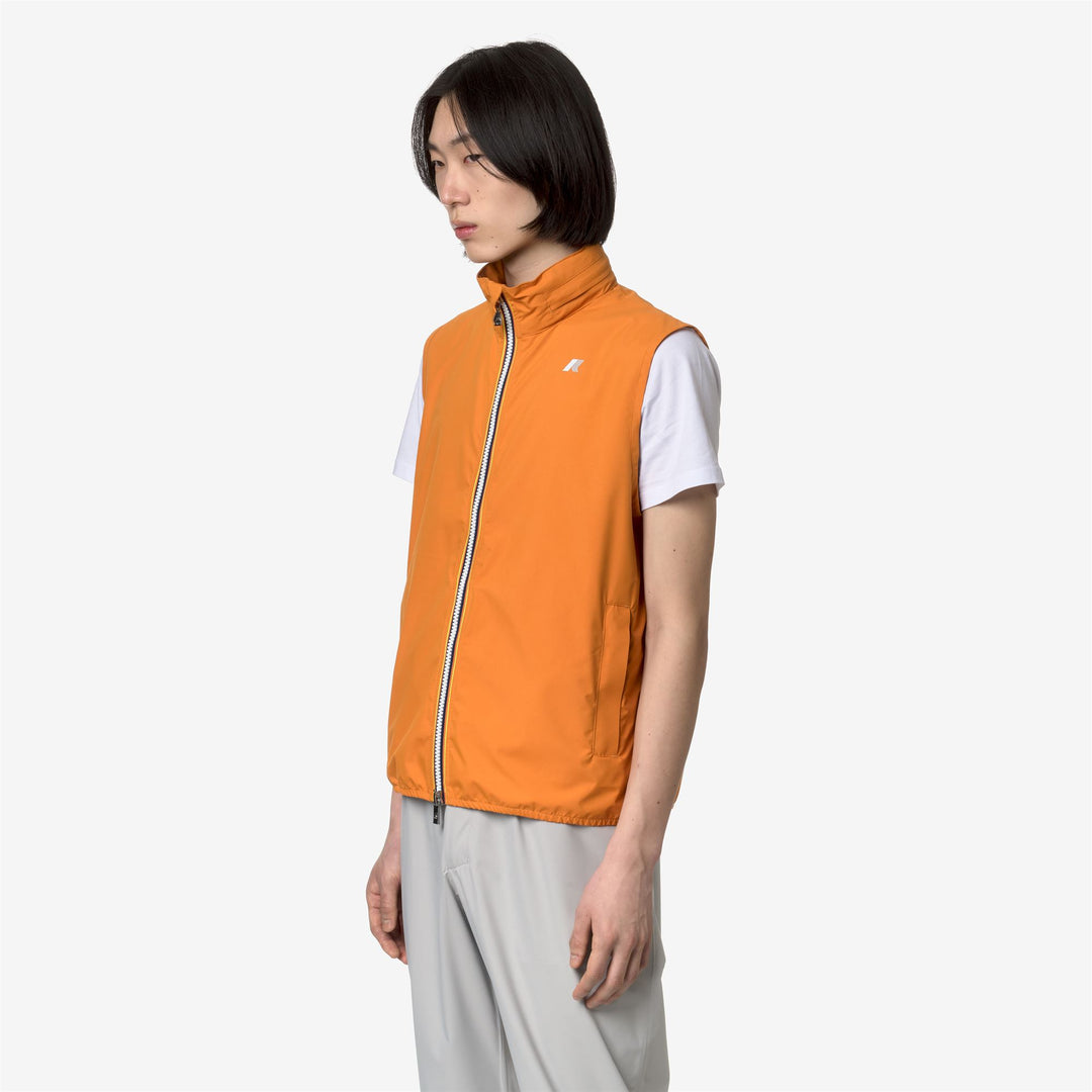 Jackets Man VALEN STRETCH DOT Vest ORANGE MD Detail (jpg Rgb)			