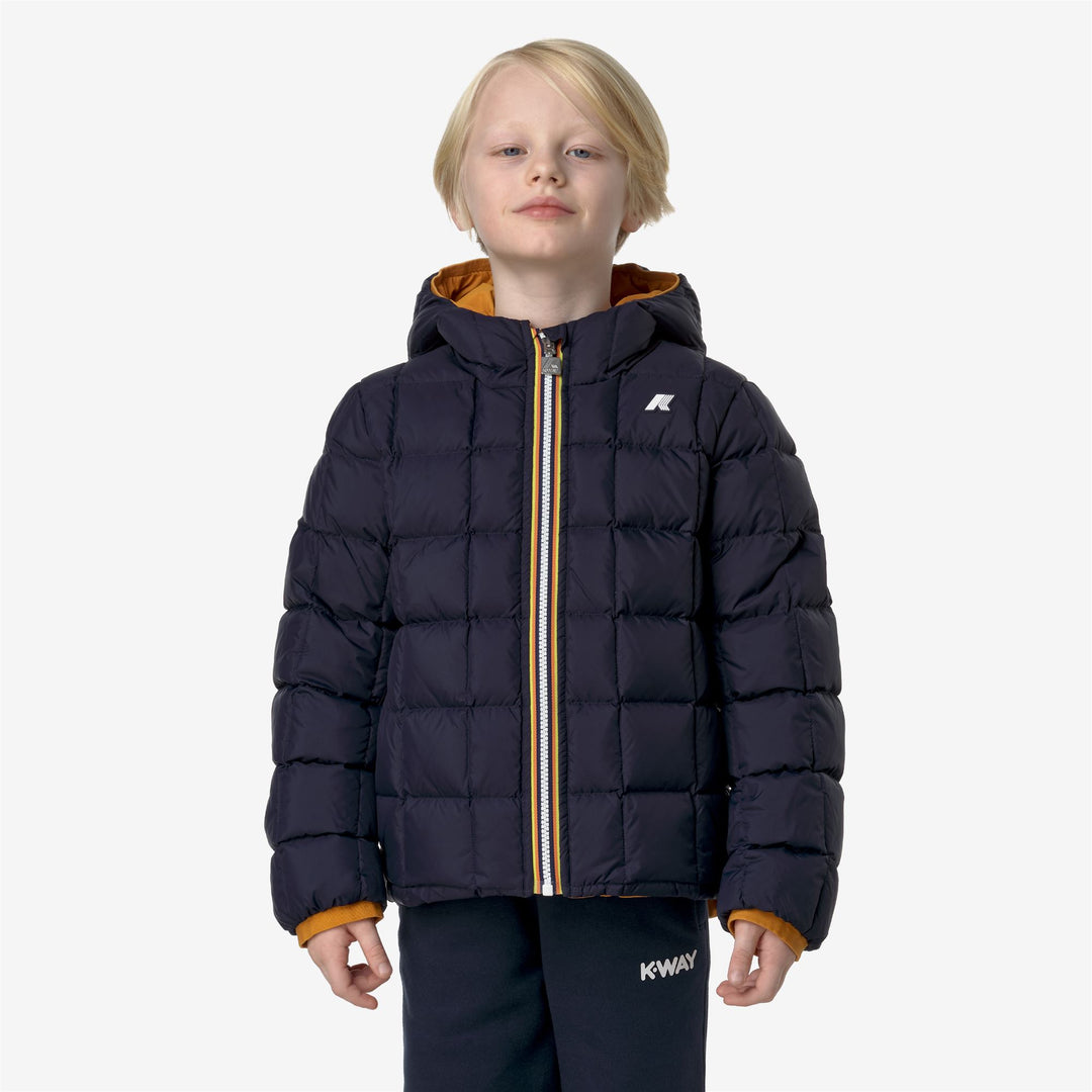 Jackets Boy P. JACK ST THERMO DOUBLE Short YELLOW INCA - BLUE DEPTH Detail Double				