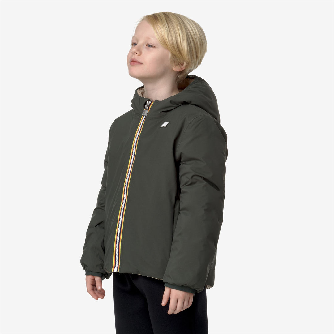 Jackets Boy P. JACK ST THERMO DOUBLE Short GREEN B-BEIGE G Detail (jpg Rgb)			