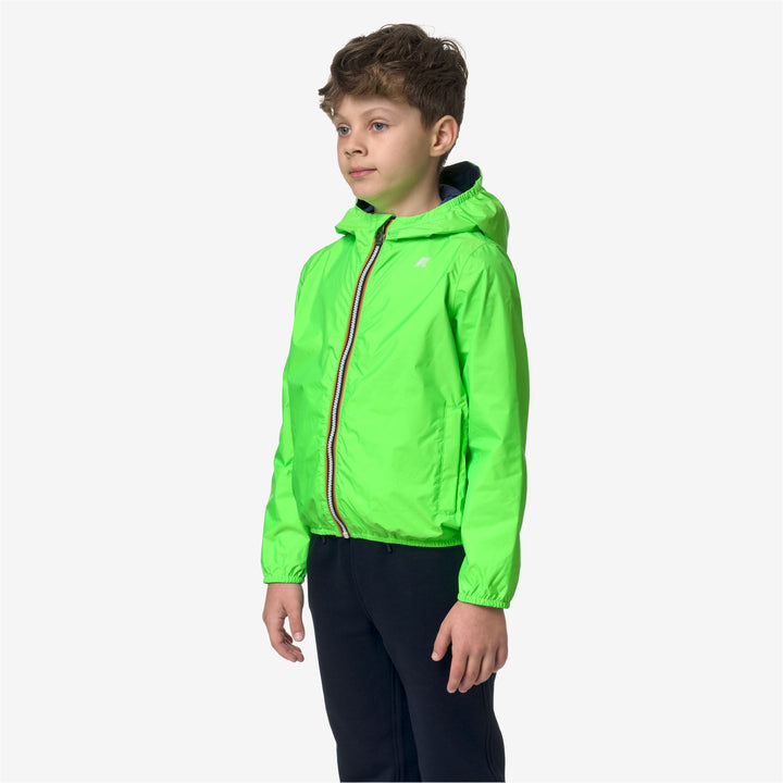 Jackets Boy P. JAKE ECO PLUS REVERSIBLE FLUO Short GREEN FLUO Detail (jpg Rgb)			