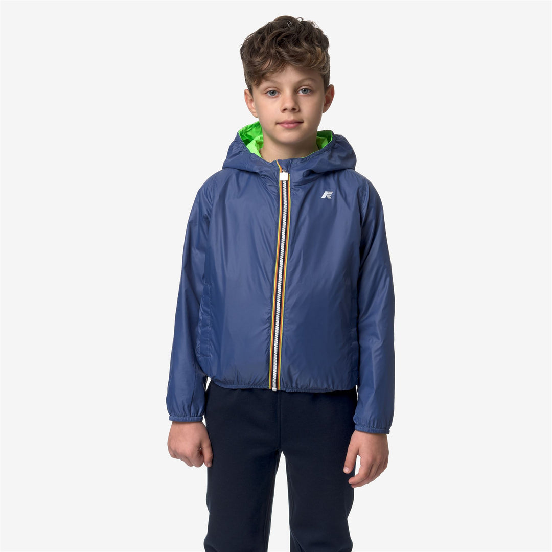 Jackets Boy P. JAKE ECO PLUS REVERSIBLE FLUO Short GREEN FLUO Detail Double				