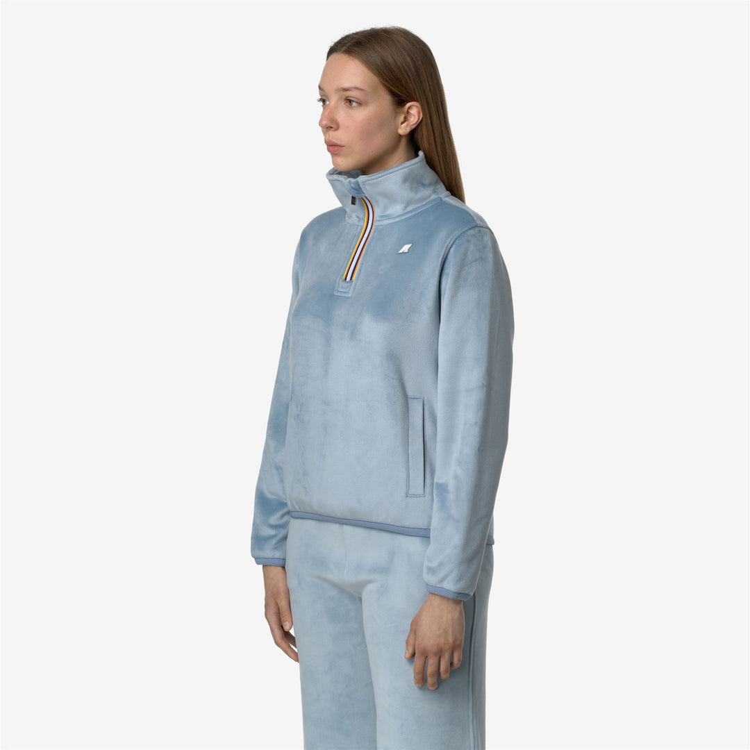 Fleece Woman VIV VELOUR POLAR Jacket BLUE A-BLUE A Detail (jpg Rgb)			