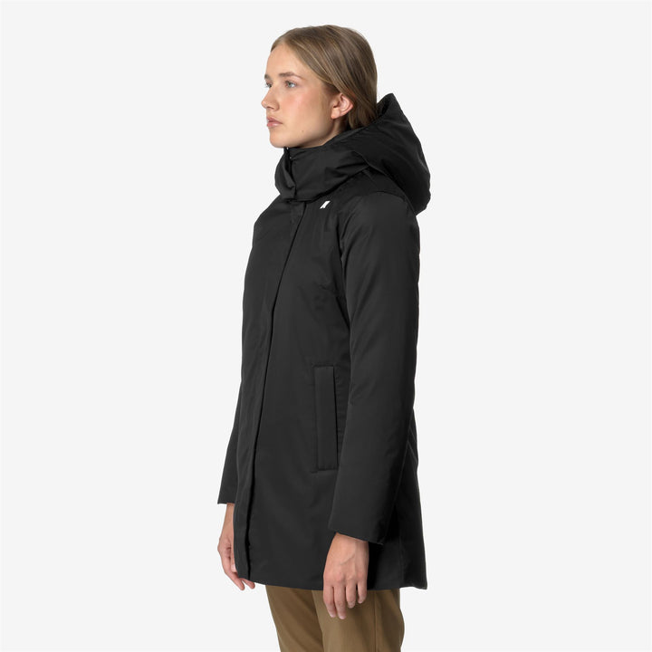 Jackets Woman KALUA SATIN THERMO Mid BLACK PURE Detail (jpg Rgb)			