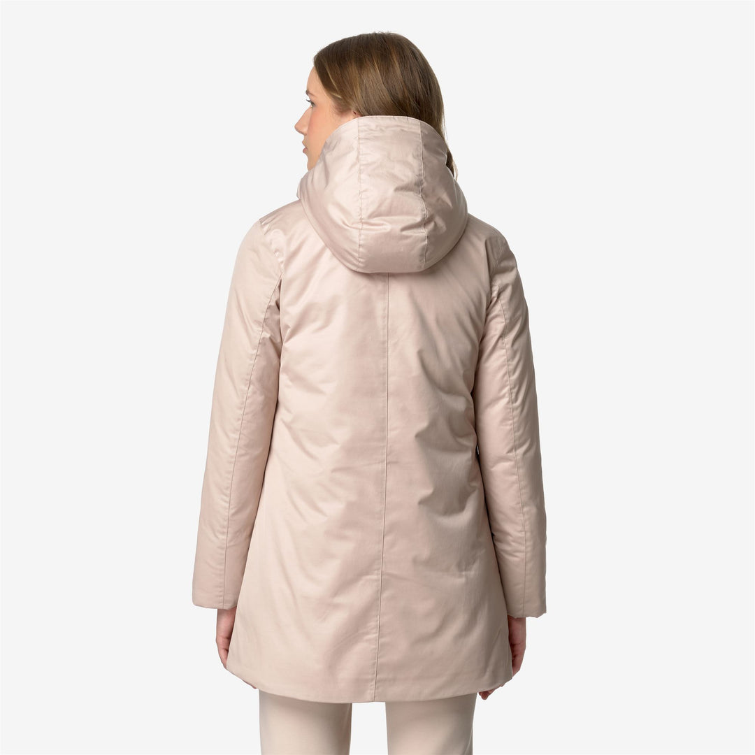 Jackets Woman KALUA SATIN THERMO Mid PINK TINT Dressed Front Double		