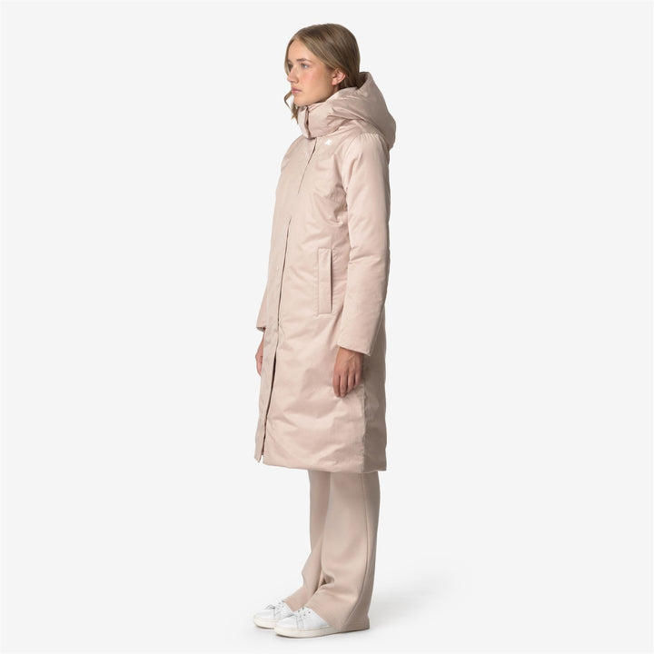 Jackets Woman KALISI SATIN THERMO Long PINK TINT Detail (jpg Rgb)			