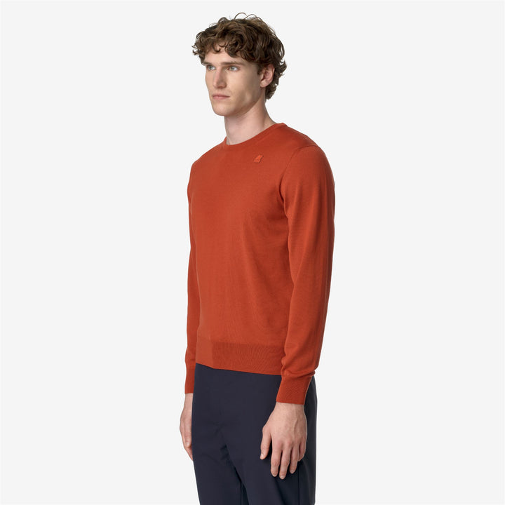 KNITWEAR Man SEBASTIEN MERINO Pull Over RED CRETA Detail (jpg Rgb)			