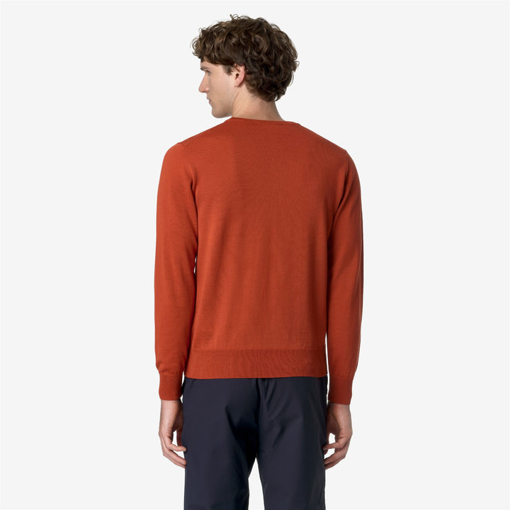 KNITWEAR Man SEBASTIEN MERINO Pull Over RED CRETA Dressed Front Double		