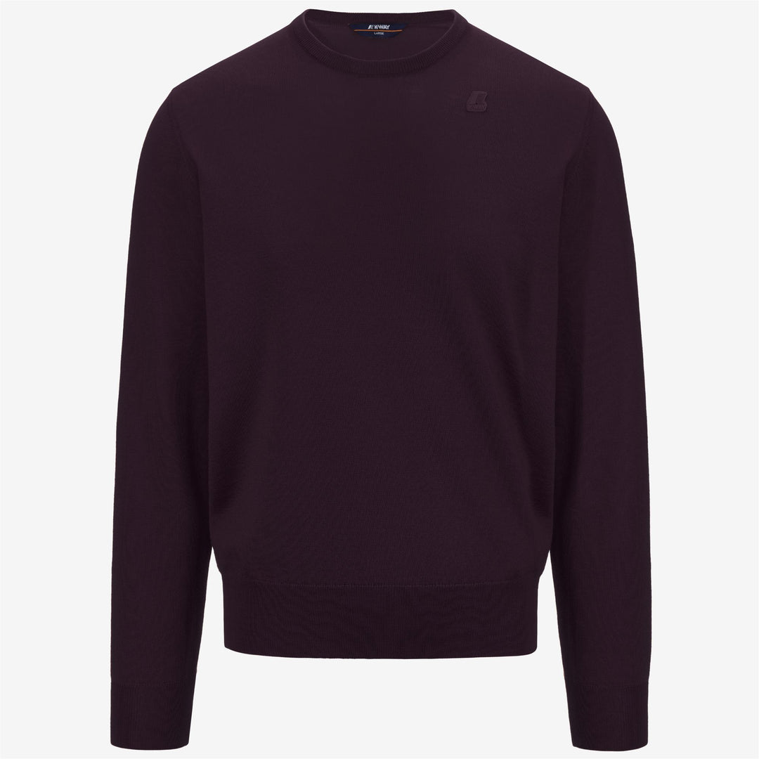 KNITWEAR Man SEBASTIEN MERINO Pull Over VIOLET Photo (jpg Rgb)			