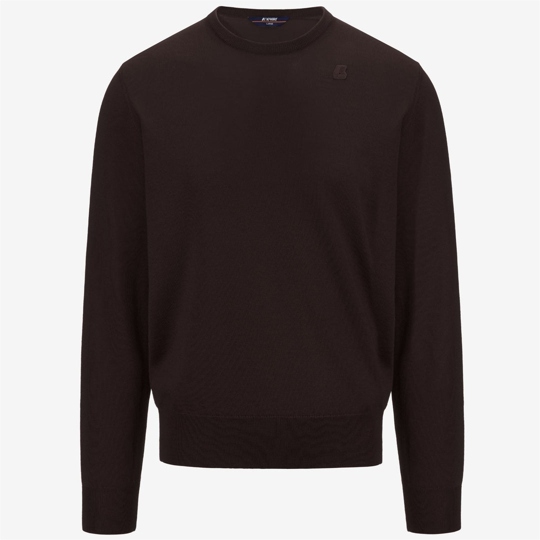 KNITWEAR Man SEBASTIEN MERINO Pull Over BROWN MOLE Photo (jpg Rgb)			