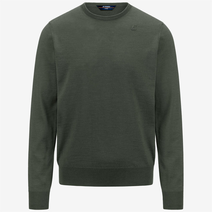 KNITWEAR Man SEBASTIEN MERINO Pull Over GREEN BLACKISH Photo (jpg Rgb)			