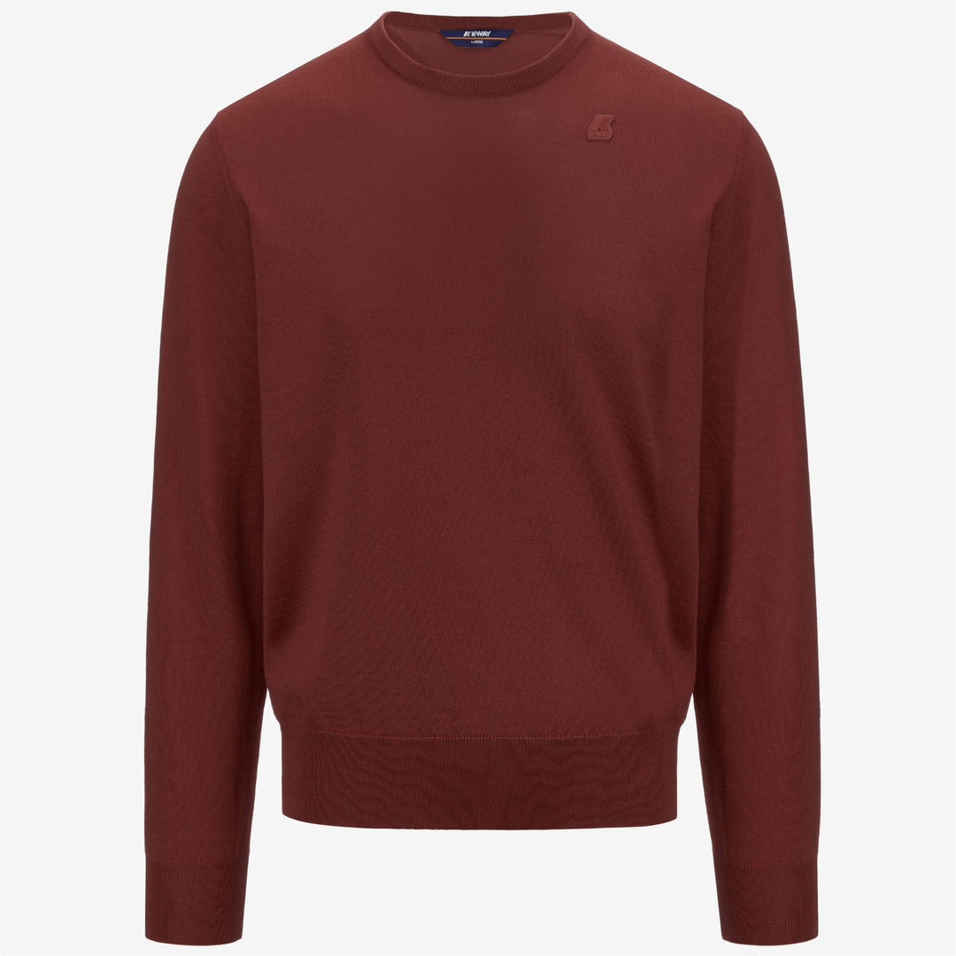 KNITWEAR Man SEBASTIEN MERINO Pull Over BROWN RUSSET Photo (jpg Rgb)			