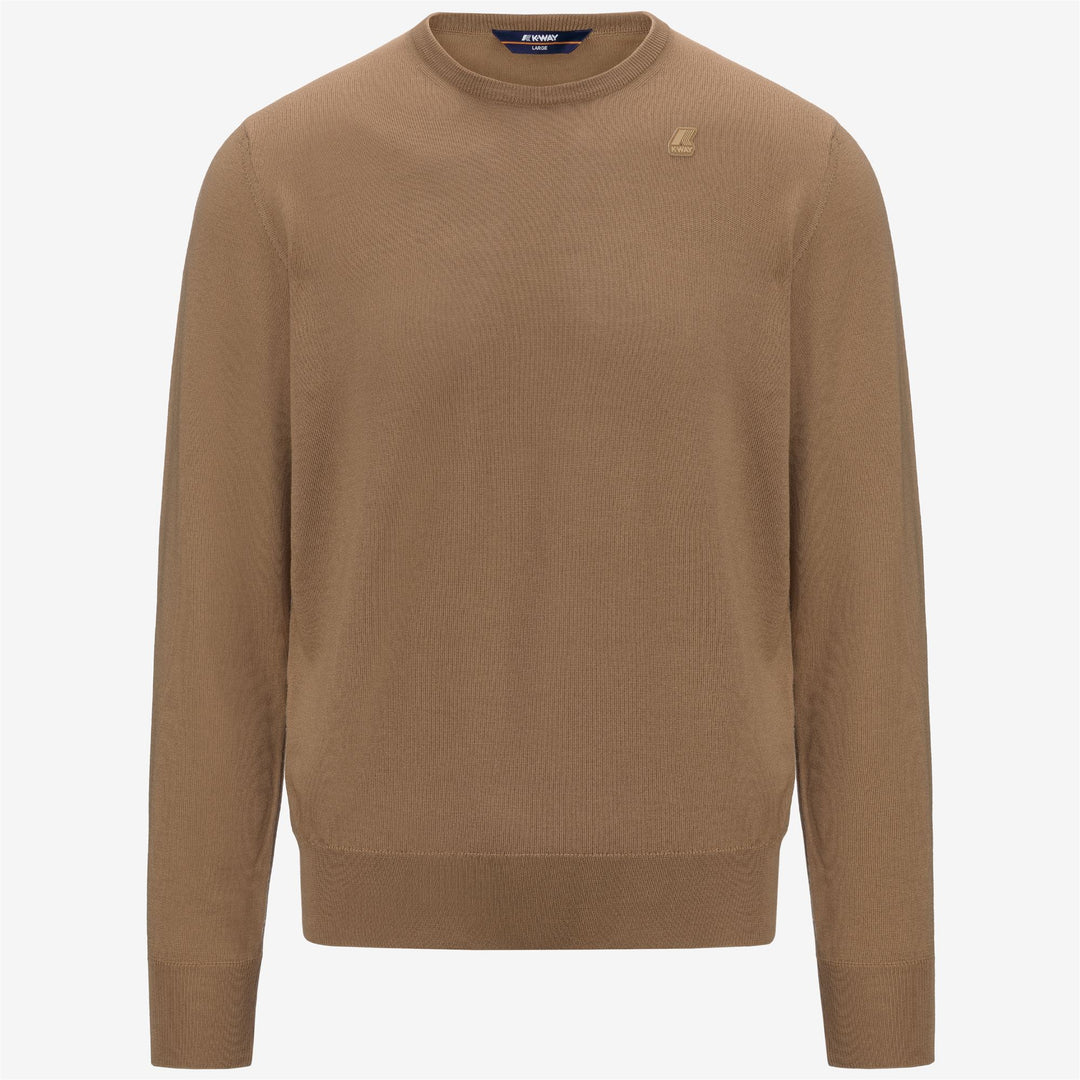 KNITWEAR Man SEBASTIEN MERINO Pull Over BROWN CARTOUCHE Photo (jpg Rgb)			