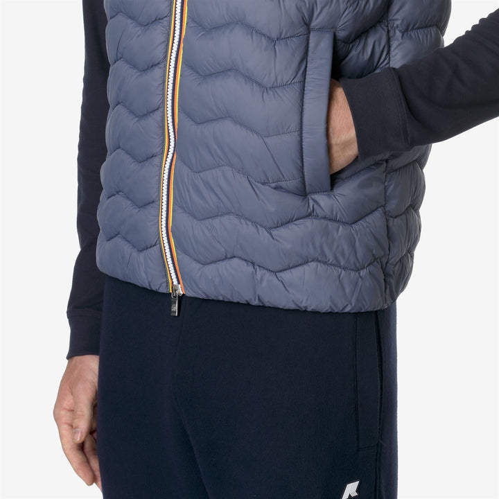 Jackets Man VALEN QUILTED WARM Vest GREY BLUE AVIO Detail Double				