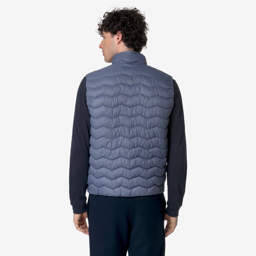 Jackets Man VALEN QUILTED WARM Vest GREY BLUE AVIO Dressed Front Double		