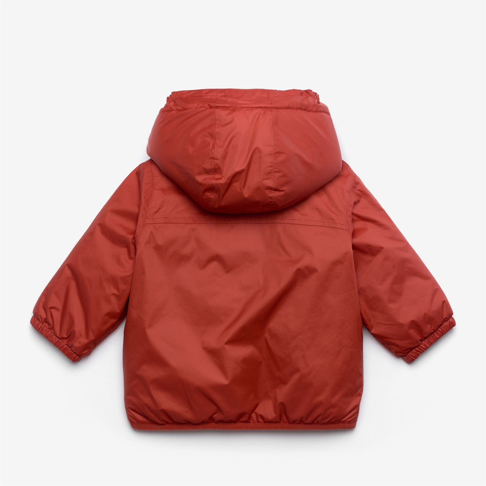 Jackets Kid unisex E. LE VRAI 3.0 CLAUDINE ORSETTO Mid ECRU-RED POMPEIAN Dressed Front (jpg Rgb)	