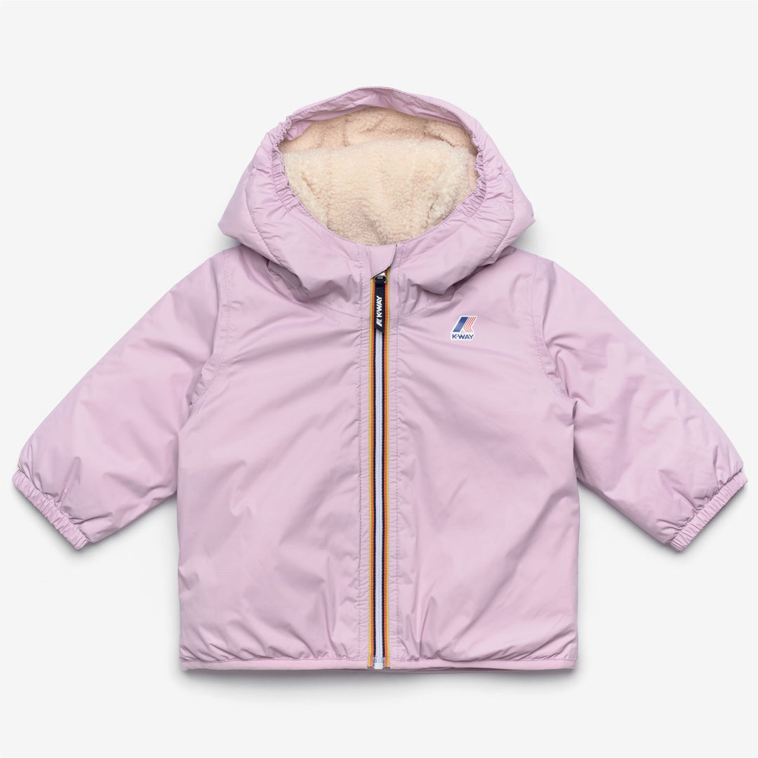 Jackets Kid unisex E. LE VRAI 3.0 CLAUDINE ORSETTO Mid ECRU-VIOLET LT LILAC Photo (jpg Rgb)			