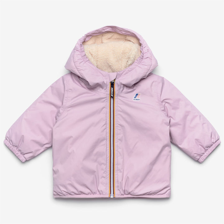 Jackets Kid unisex E. LE VRAI 3.0 CLAUDINE ORSETTO Mid ECRU-VIOLET LT LILAC Photo (jpg Rgb)			