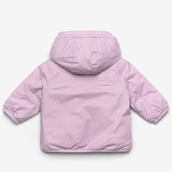 Jackets Kid unisex E. LE VRAI 3.0 CLAUDINE ORSETTO Mid ECRU-VIOLET LT LILAC Dressed Front (jpg Rgb)	