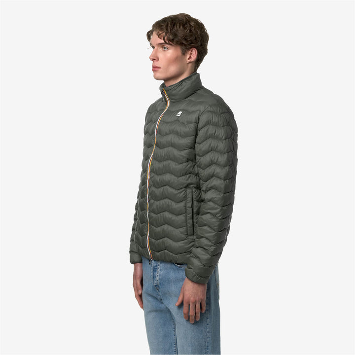 Jackets Man VALENTINE QUILTED WARM Short GREEN BLACKISH Detail (jpg Rgb)			