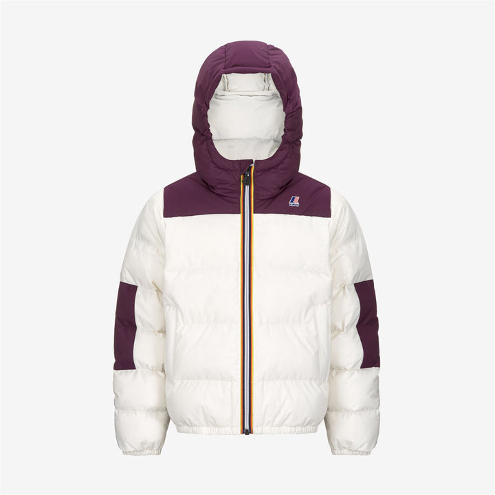 Jackets Kid unisex P. LE VRAI 3.0 CLAUDE HEAVY WARM Mid WHITE GARDENIA - VIOLET DK PURPLE Photo (jpg Rgb)			