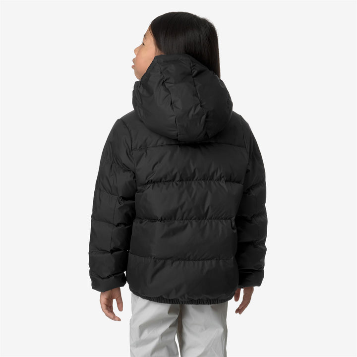 Jackets Kid unisex P. LE VRAI 3.0 CLAUDE HEAVY WARM Mid BLACK PURE Dressed Front Double		