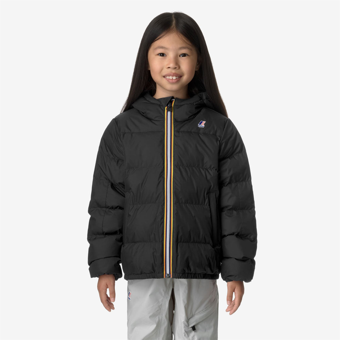 Jackets Kid unisex P. LE VRAI 3.0 CLAUDE HEAVY WARM Mid BLACK PURE Dressed Back (jpg Rgb)		