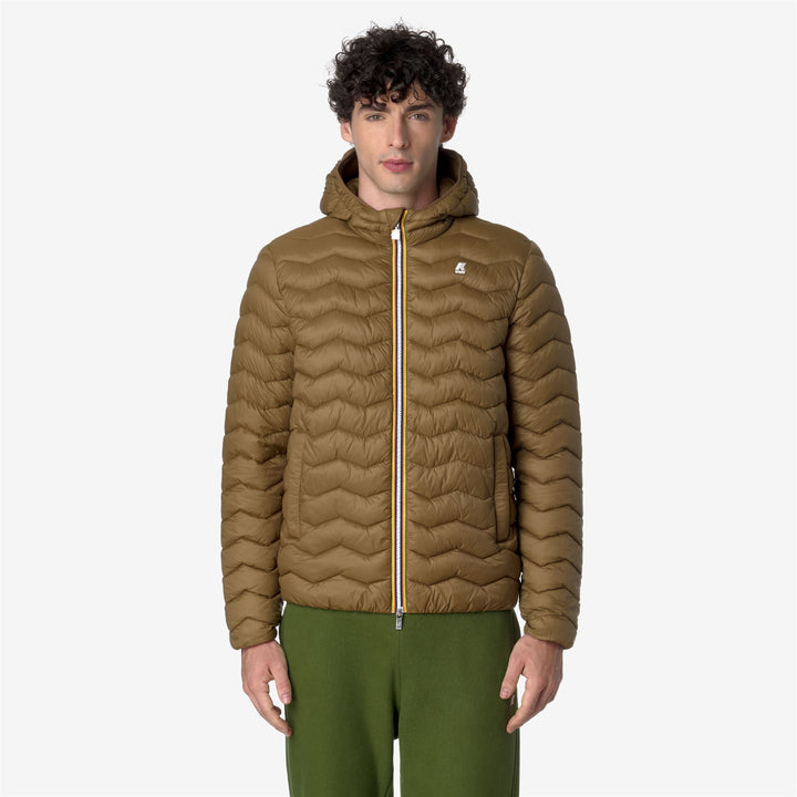 Jackets Man JACK QUILTED WARM Short BROWN CORDA Dressed Back (jpg Rgb)		