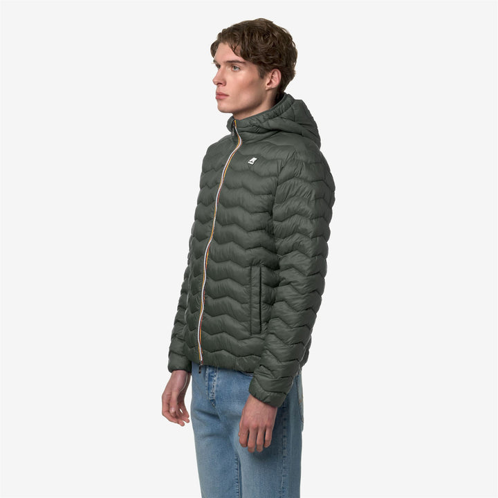 Jackets Man JACK QUILTED WARM Short GREEN BLACKISH Detail (jpg Rgb)			