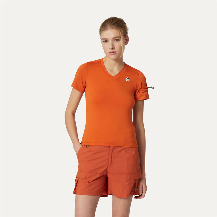 T-ShirtsTop Woman PACHOUR T-Shirt ORANGE COPPER Dressed Back (jpg Rgb)		