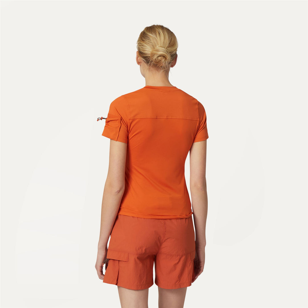 T-ShirtsTop Woman PACHOUR T-Shirt ORANGE COPPER Dressed Front Double		