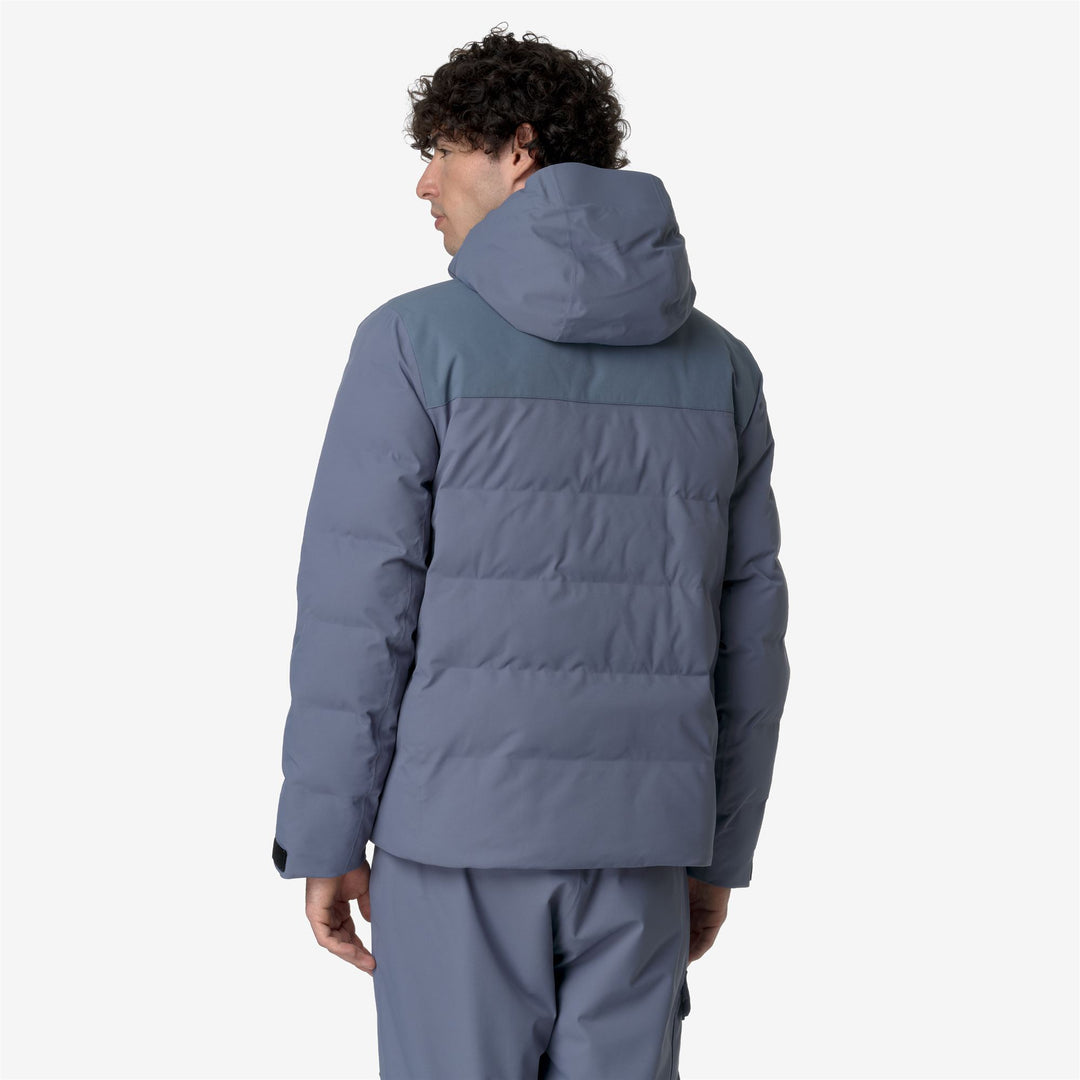 Jackets Man MERIBEL Mid GREY BLUE AVIO Dressed Front Double		