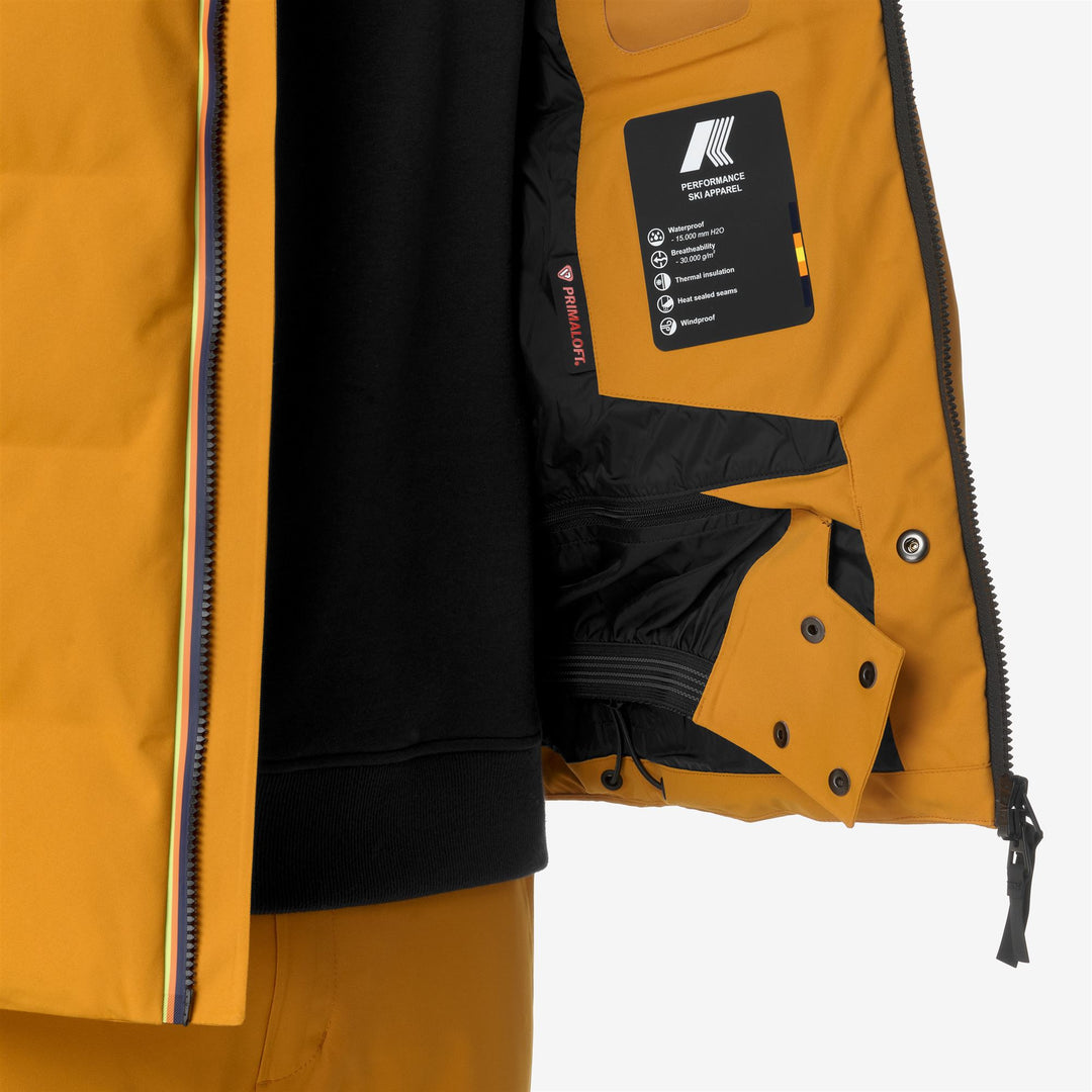 Jackets Man MERIBEL Mid YELLOW INCA Detail Double				