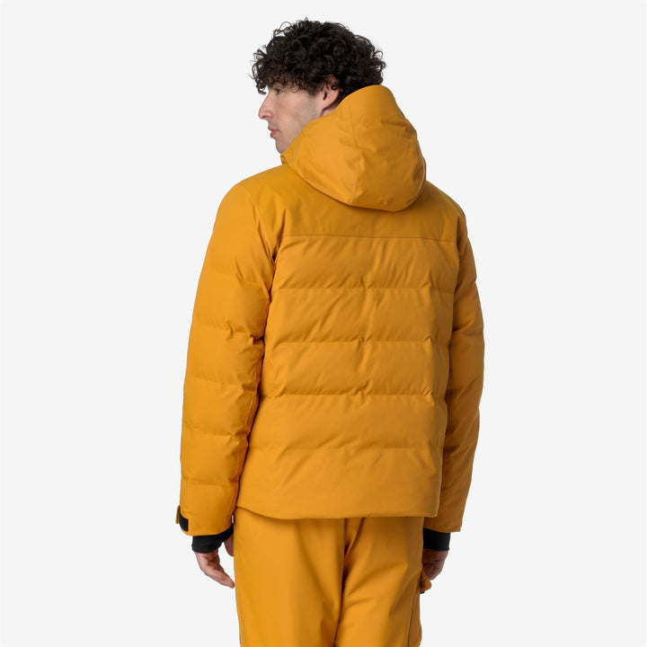 Jackets Man MERIBEL Mid YELLOW INCA Dressed Front Double		