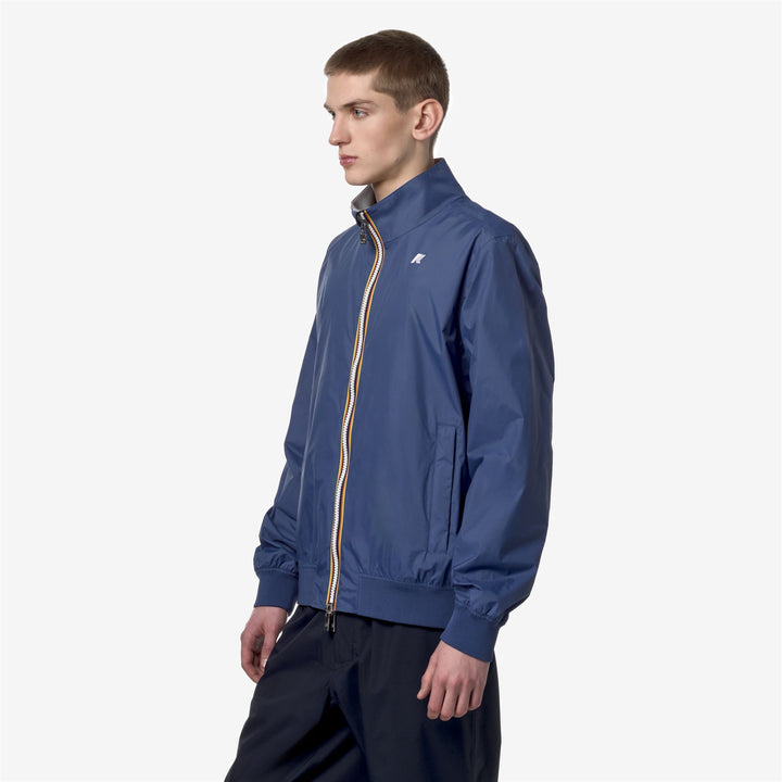 Jackets Man ARSENE PLUS.2 REVERSIBLE Short BLUE F-GREY A Detail (jpg Rgb)			