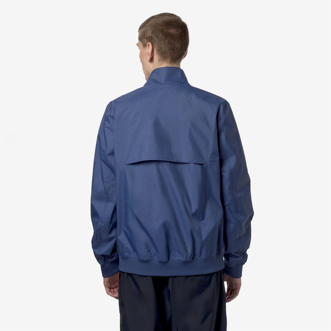 Jackets Man ARSENE PLUS.2 REVERSIBLE Short BLUE F-GREY A Dressed Front Double		