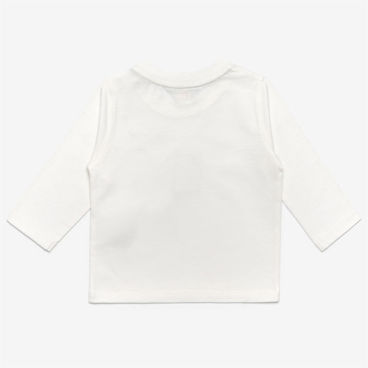 T-ShirtsTop Kid unisex E. ELMETTE JERSEY PEACH T-Shirt WHITE GARDENIA Dressed Front (jpg Rgb)	