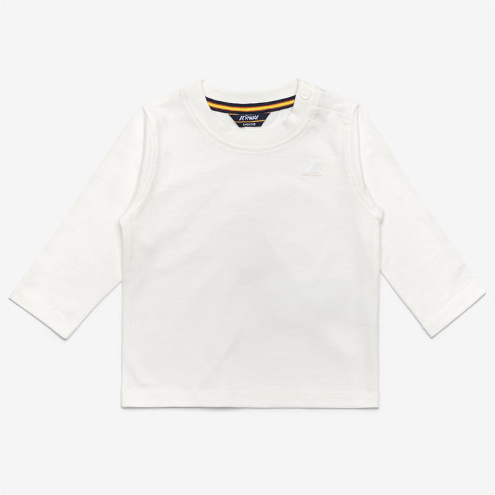 T-ShirtsTop Kid unisex E. ELMETTE JERSEY PEACH T-Shirt WHITE GARDENIA Photo (jpg Rgb)			