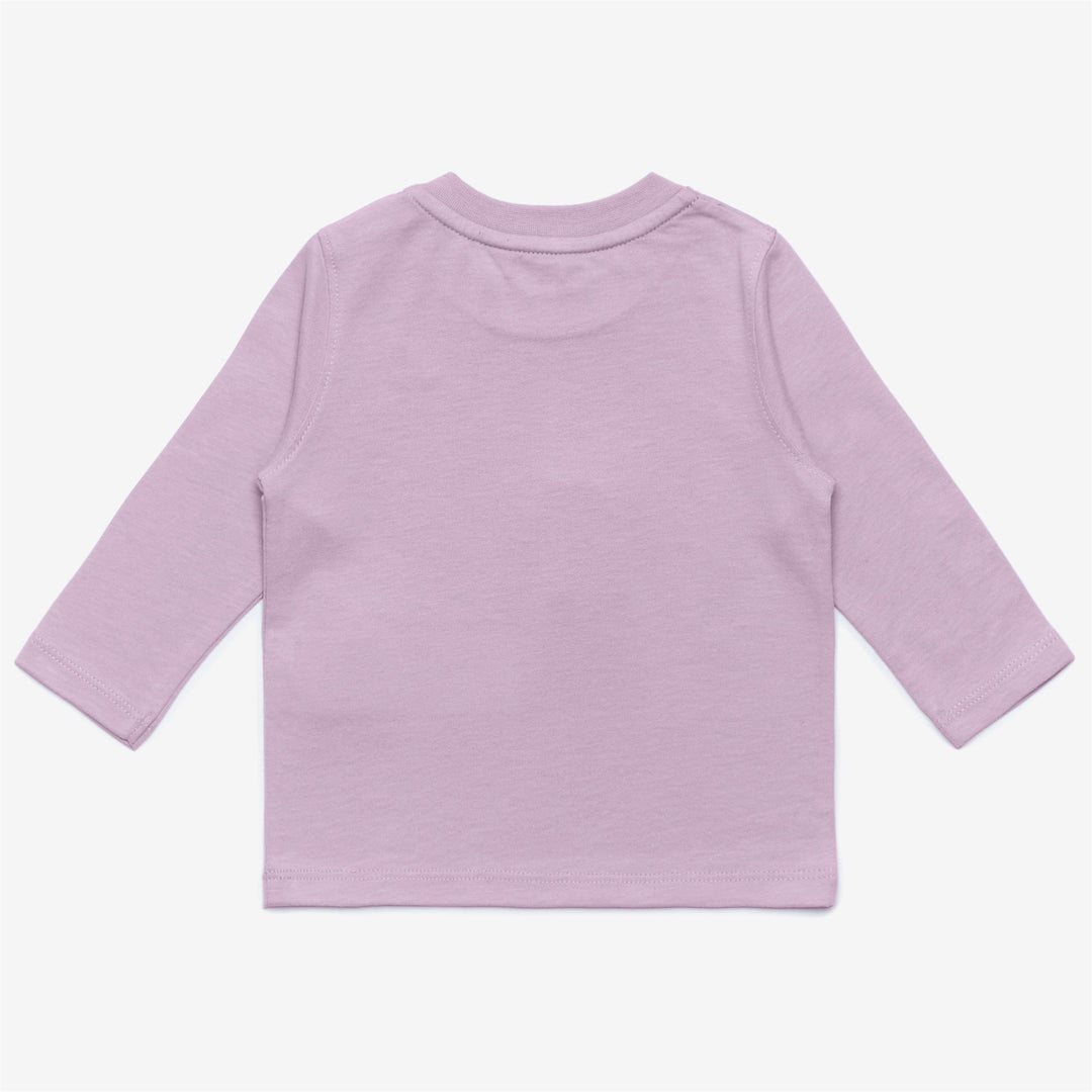 T-ShirtsTop Kid unisex E. ELMETTE PEACH T-Shirt VIOLET LT LILAC Dressed Front (jpg Rgb)	