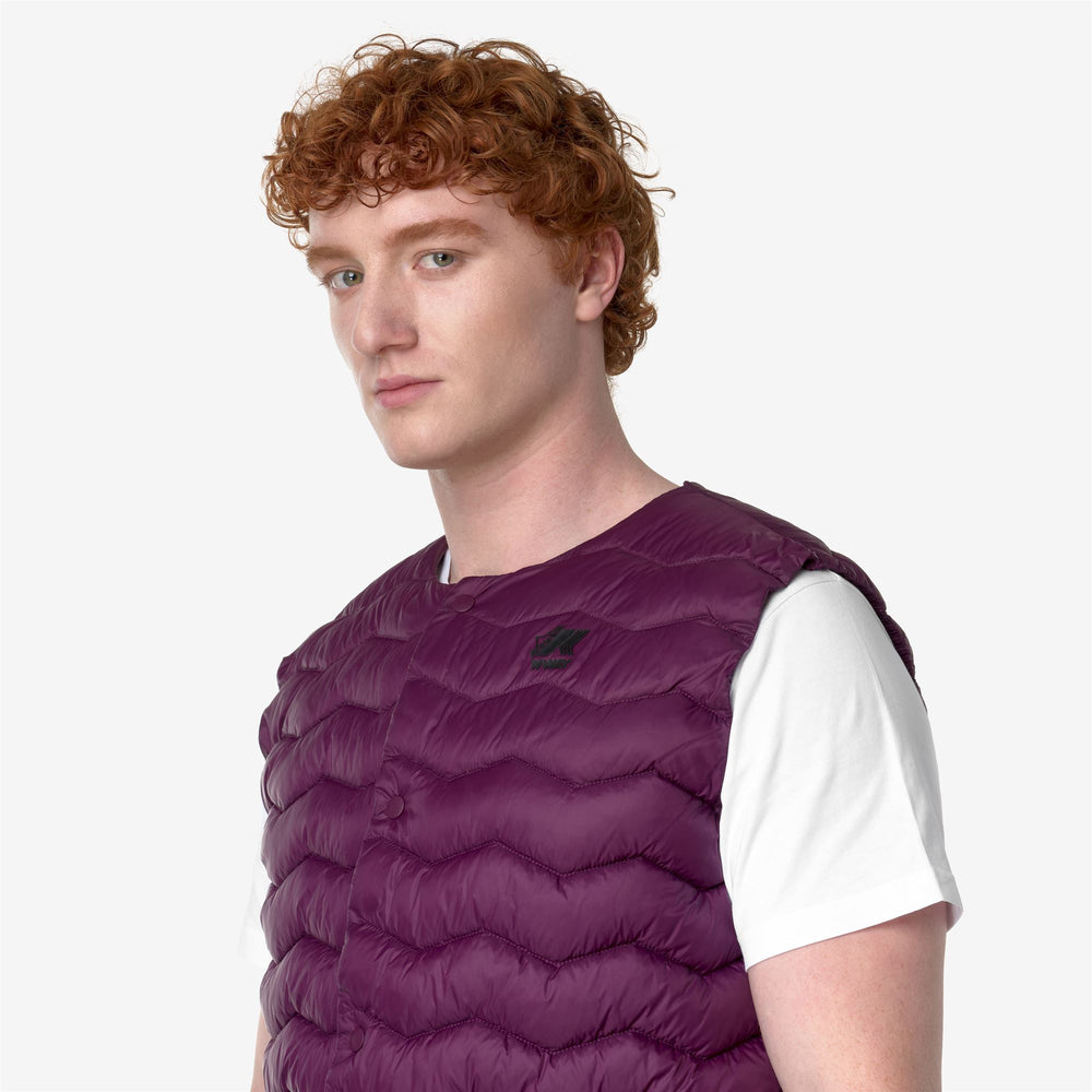 Jackets Man VALTY QUILTED WARM DIEMME Vest VIOLET PURPLE Detail Double				