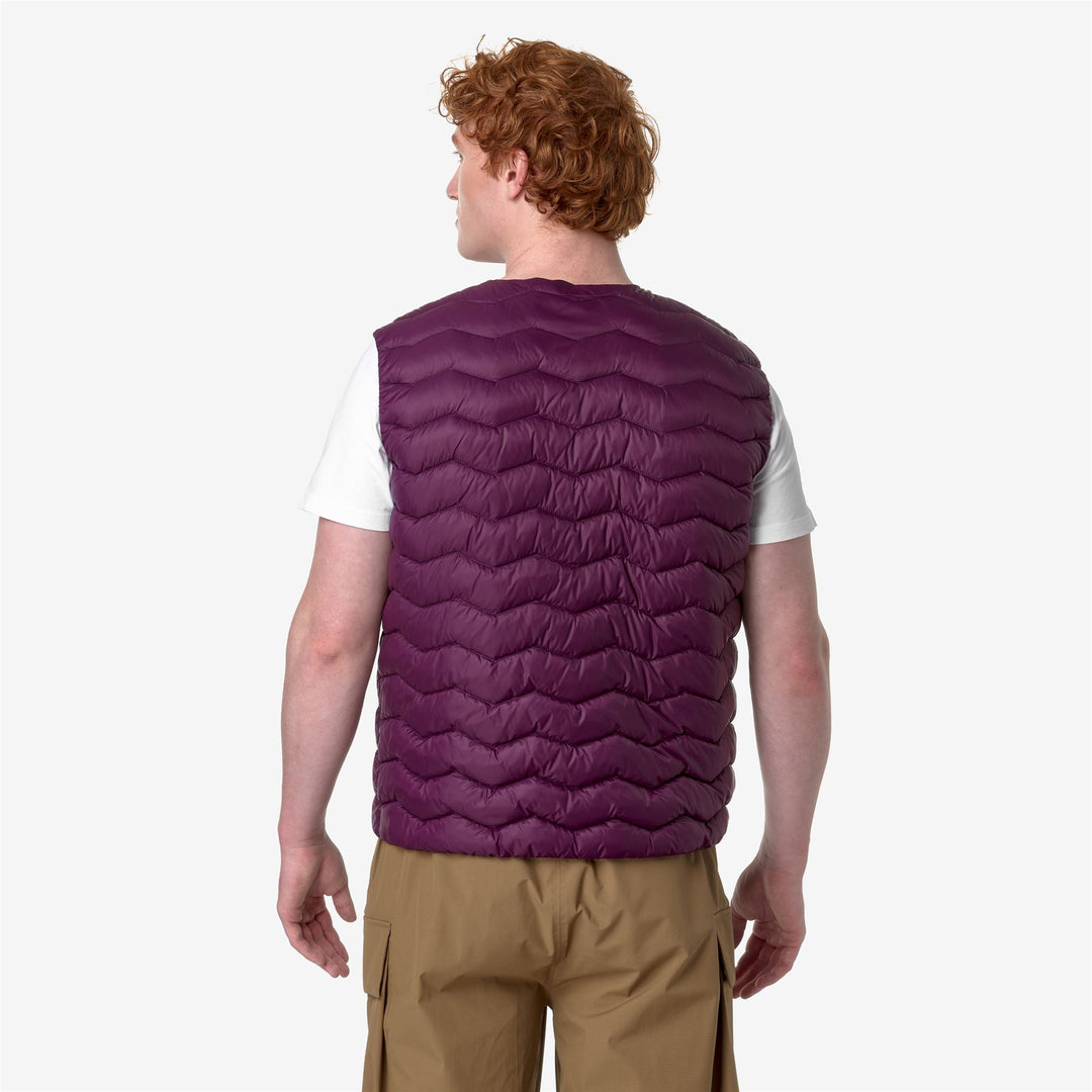 Jackets Man VALTY QUILTED WARM DIEMME Vest VIOLET PURPLE Dressed Front Double		