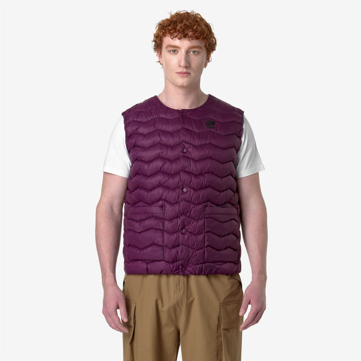 Jackets Man VALTY QUILTED WARM DIEMME Vest VIOLET PURPLE Dressed Back (jpg Rgb)		