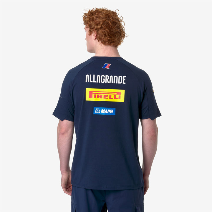 T-ShirtsTop Unisex PALULEL ALLAGRANDE T-Shirt BLUE DRESS Dressed Front Double		