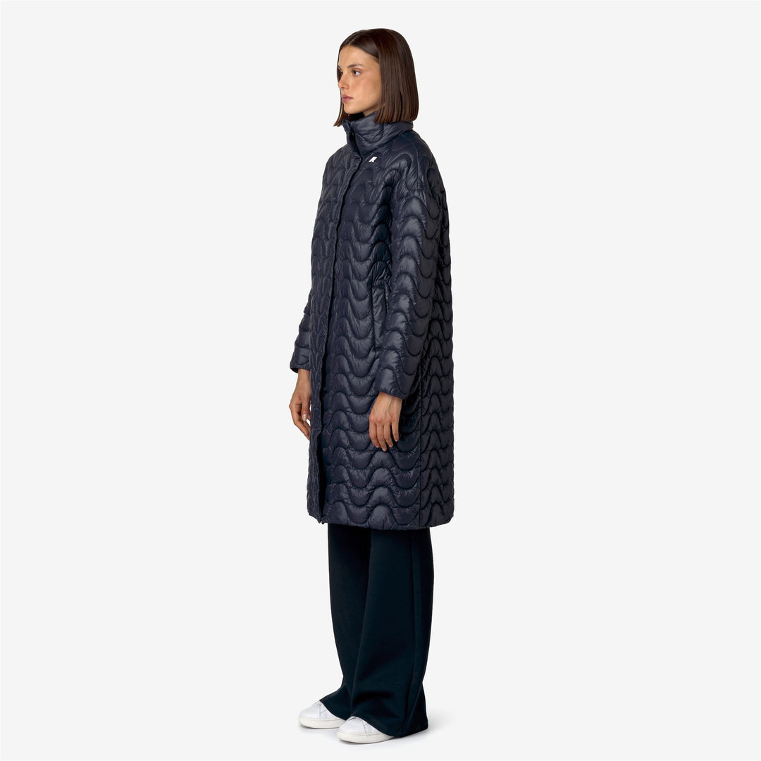 Jackets Woman SONJA QUILTED WARM Long BLUE DEPTH Detail (jpg Rgb)			