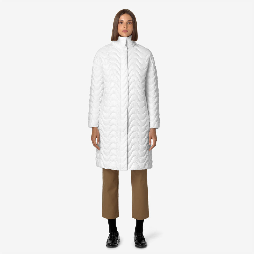 Jackets Woman SONJA QUILTED WARM Long WHITE GARDENIA Dressed Back (jpg Rgb)		