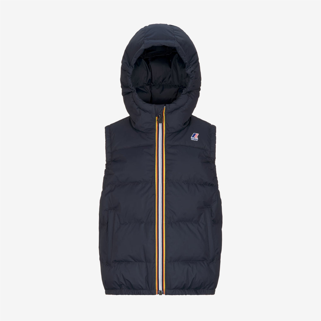 Jackets Kid unisex P. LE VRAI 3.0 ORLAN HEAVY WARM Vest BLUE DEPTH Photo (jpg Rgb)			